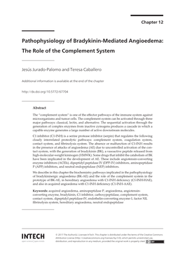 Pathophysiology of Bradykinin-Mediated Angioedema: the Role of the Complement System