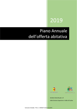 Piano Annuale Dell'offerta Abitativa