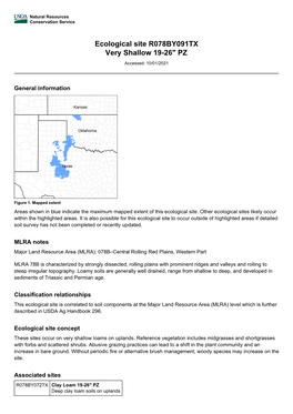 Ecological Site R078BY091TX Very Shallow 19-26