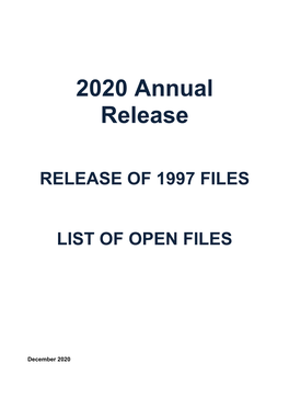 1997 Open Files