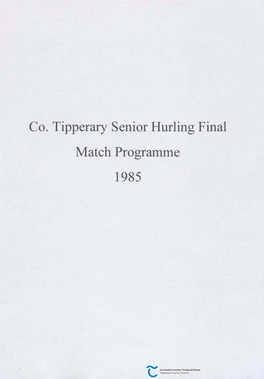Co. Tipperary Senior Hurling Final Match Programme 1985