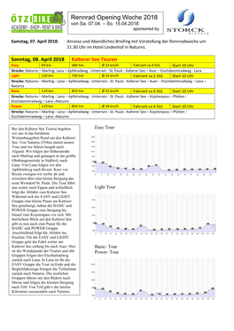 Rennrad Opening Woche 2018 Von Sa