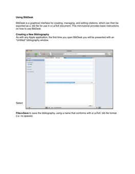 Bibdesk Tutorial