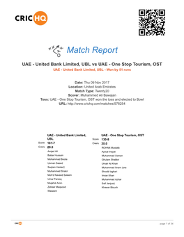 Match Report