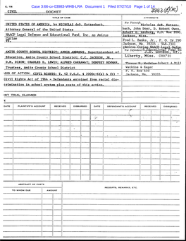 30 Related School Desegregation Cases in the Southern District of Mississippi