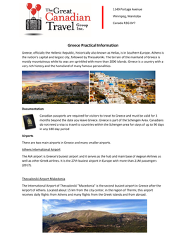 Greece Practical Information