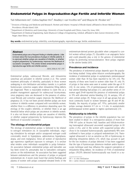 Endometrial Polyps in Reproductive-Age Fertile and Infertile Women