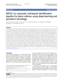 An Automatic Leaf-Based Identification Pipeline for Plant