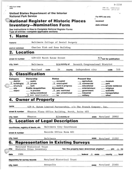 National Register of Historic Places Inventory—Nomination Form 1