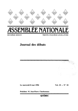 Assemblee Nationale Deuxième Session Trente-Cinquième Législature