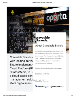Craveable Brands: Dynamically Updating Store Menu Content And