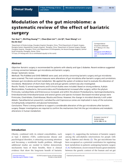 A Systematic Review of the Effect of Bariatric Surgery