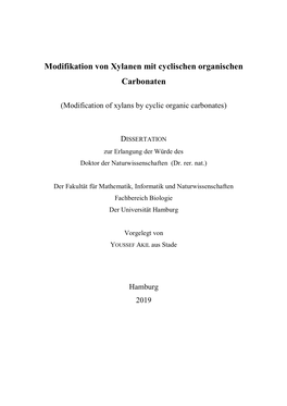 Safe and Non-Toxic Hydroxyalkylation of Xylan Using Propylene Carbonate European Polymer Journal, 2016, 77, 88-97