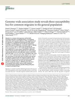 Genome-Wide Association Study Reveals Three Susceptibility Loci For