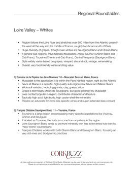 Regional Roundtables Loire Valley – Whites