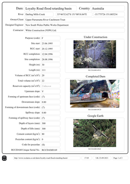Dam: Loyalty Road Flood Retarding Basin Country Australia