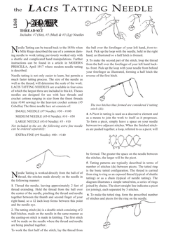 The LACIS TATTING NEEDLE