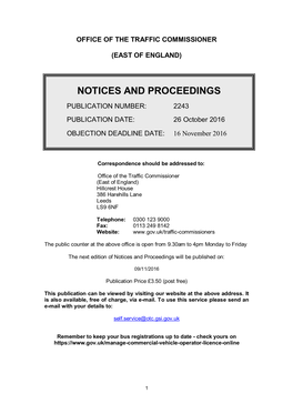 Notices and Proceedings