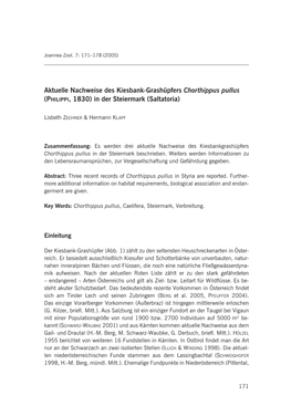 Aktuelle Nachweise Des Kiesbank-Grashüpfers Chorthippus Pullus (PHILIPPI, 1830) in Der Steiermark (Saltatoria)