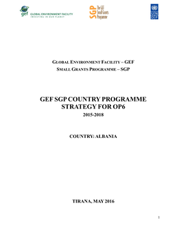 OP6 SGP Albania Country Programme Strategy