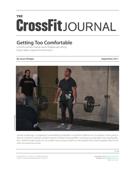 Getting Too Comfortable Crossfit Games Champ Jason Khalipa Says Lifting Heavy Takes a Special Environment