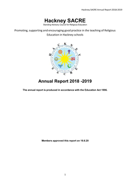 Hackney SACRE Annual Report 2018-2019