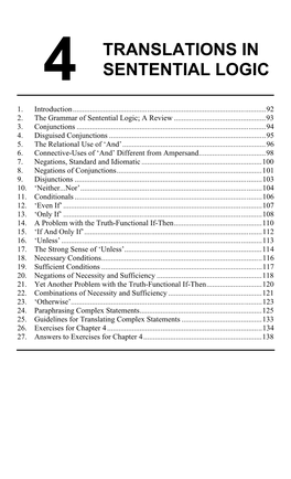 Translations in Sentential Logic