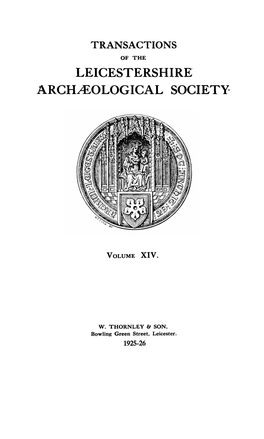 Leicestershire Archaeological Society