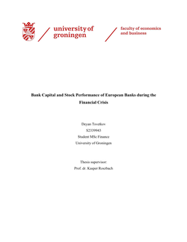 Bank Capital and Stock Performance of European Banks During the Financial Crisis