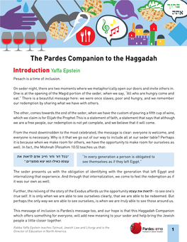 The Pardes Companion to the Haggadah