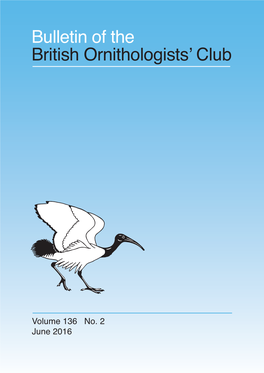 Bulletin of the British Ornithologists' Club