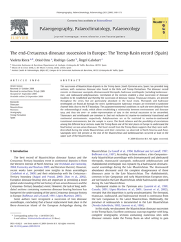 The End-Cretaceous Dinosaur Succession in Europe: the Tremp Basin Record (Spain)