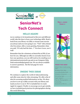 Seniornet's Tech Connect