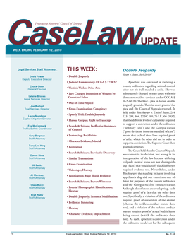 Caselaw Update: Week Ending February 12, 2010 No