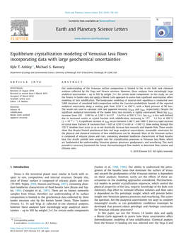 Equilibrium Crystallization Modeling of Venusian Lava Flows Incorporating Data with Large Geochemical Uncertainties