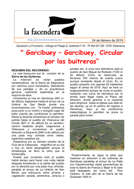 " Garcibuey – Garcibuey. Circular Por Las Buitreras”
