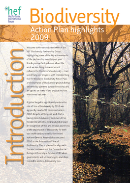 Biodiversity Action Plan Highlights 2009