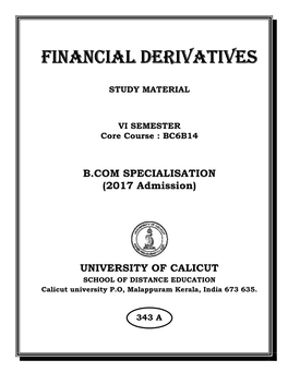 Financial Derivatives