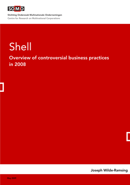 Shell Overview of Controversial Business Practices in 2008