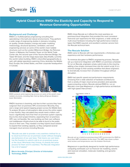 Hybrid Cloud Gives RWDI the Elasticity and Capacity to Respond to Revenue-Generating Opportunities