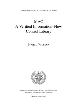 MAC a Verified Information-Flow Control Library