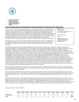 Coal Combustion Residuals Impoundment Assessment Reports