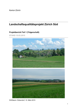 Landschaftsqualitätsprojekt Zürich Süd