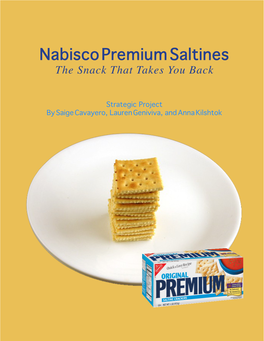 Nabisco Premium Saltines the Snack That Takes You Back