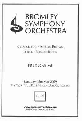 BSO Prog May 2009.Pdf