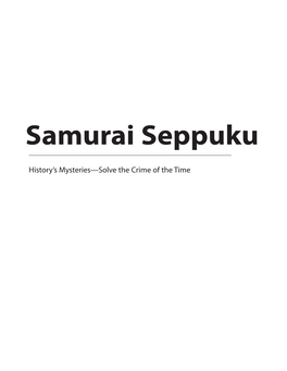 Samurai Seppuku