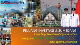 PELUANG INVESTASI Di SUMEDANG