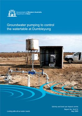 Groundwater Pumping to Control the Watertable at Dumbleyung