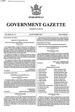 Government Gazette