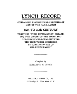 Lynch Record